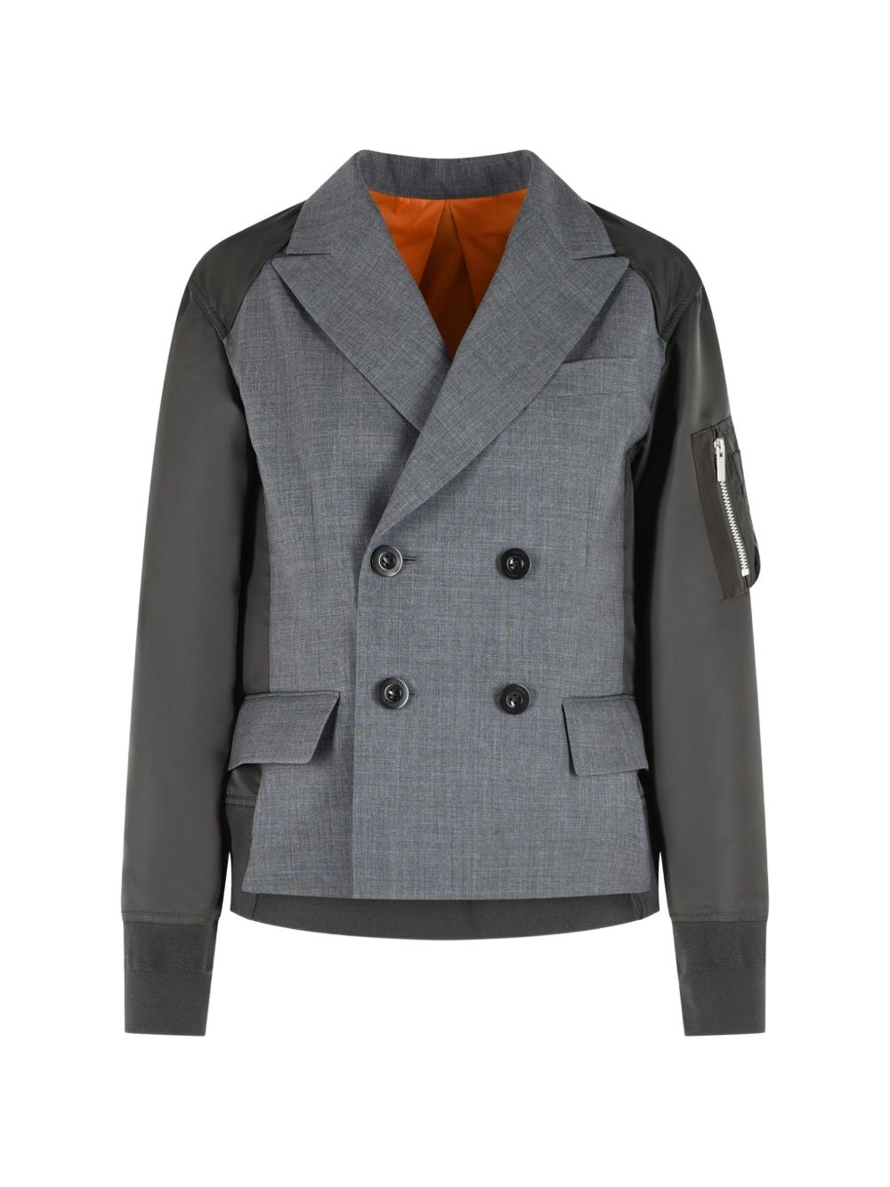 Sacai 26-08564 giacca donna grigio khaki
