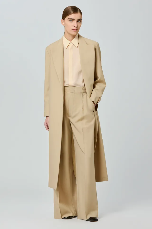 Sa Su Phi Lauren cappotto lana cammello donna