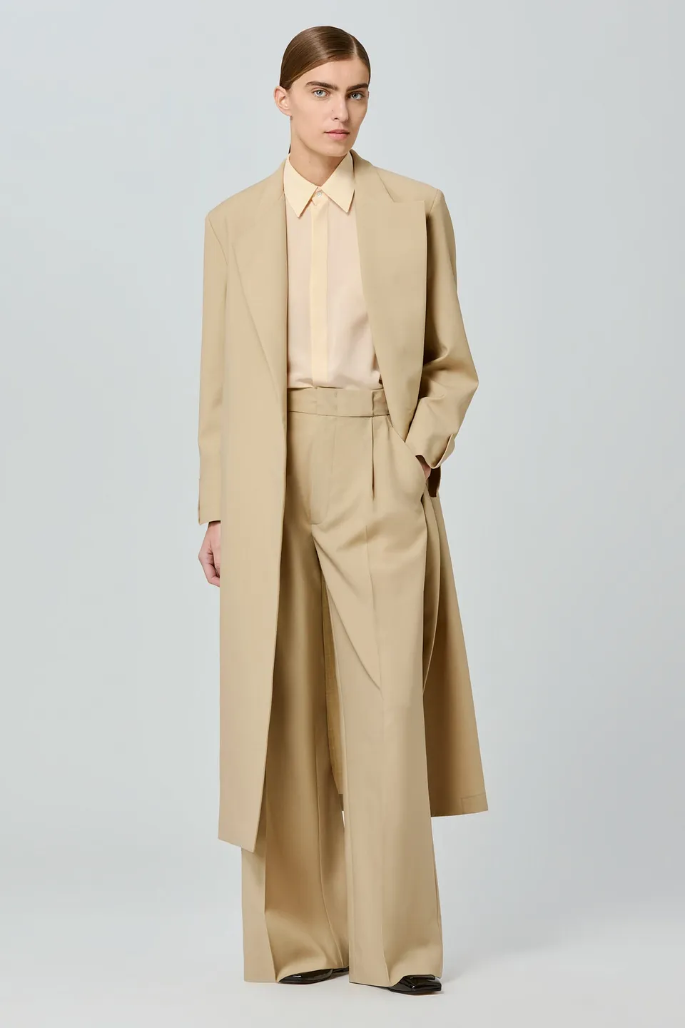 Sa Su Phi Lauren cappotto lana cammello donna