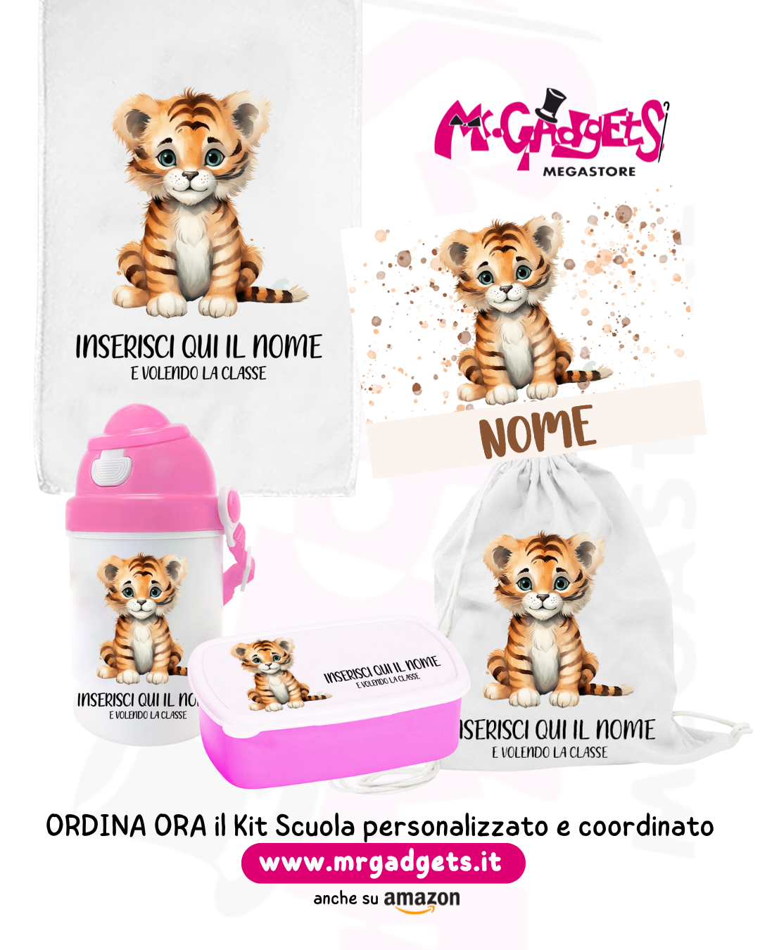Mr. Gadgets Kit Scuola Tigre kit scuola personalizzato