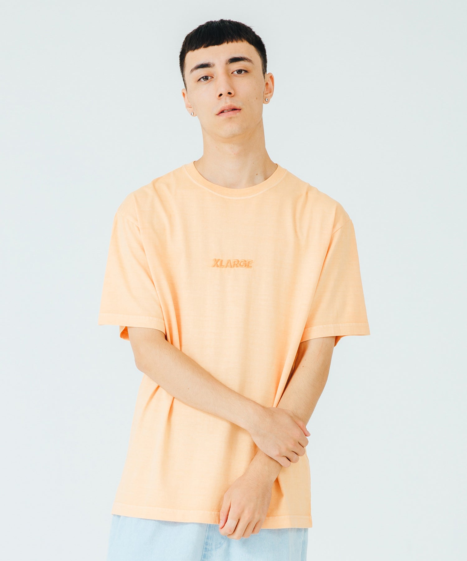 X-Large Standard Logo t-shirt pigment ricamo petto