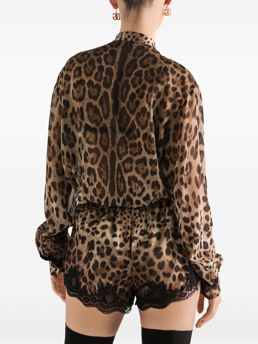 Dolce & Gabbana F5T27T camicia leopardata donna
