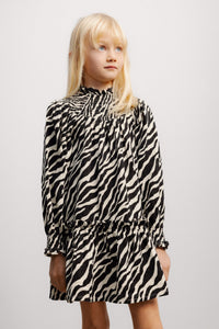 The New Society Zephyr vestito stampa zebra cotone