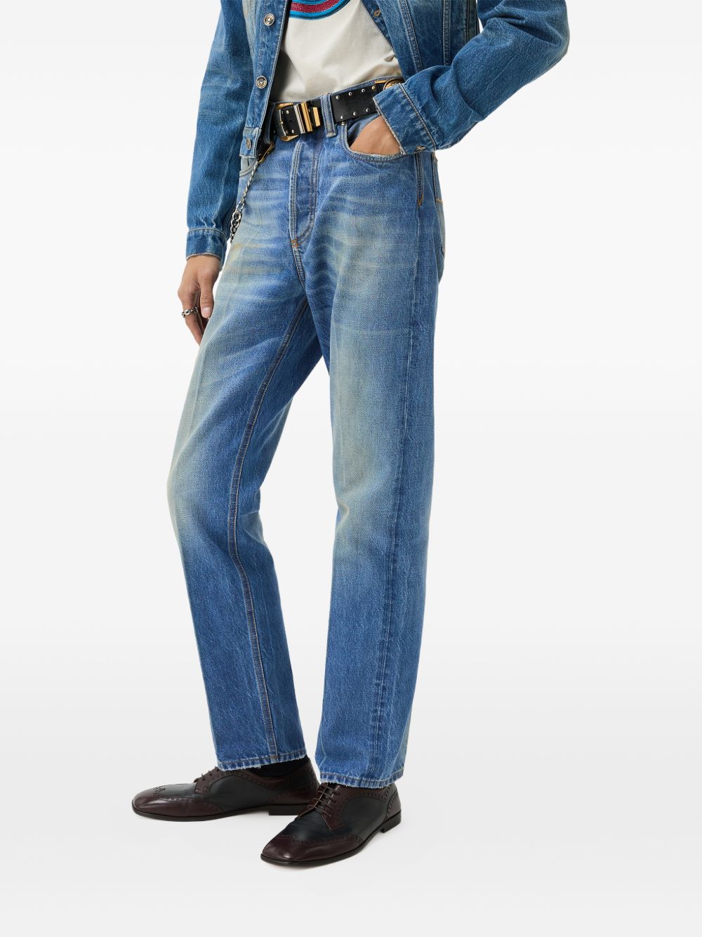Versace 1025444 jeans uomo medium blu