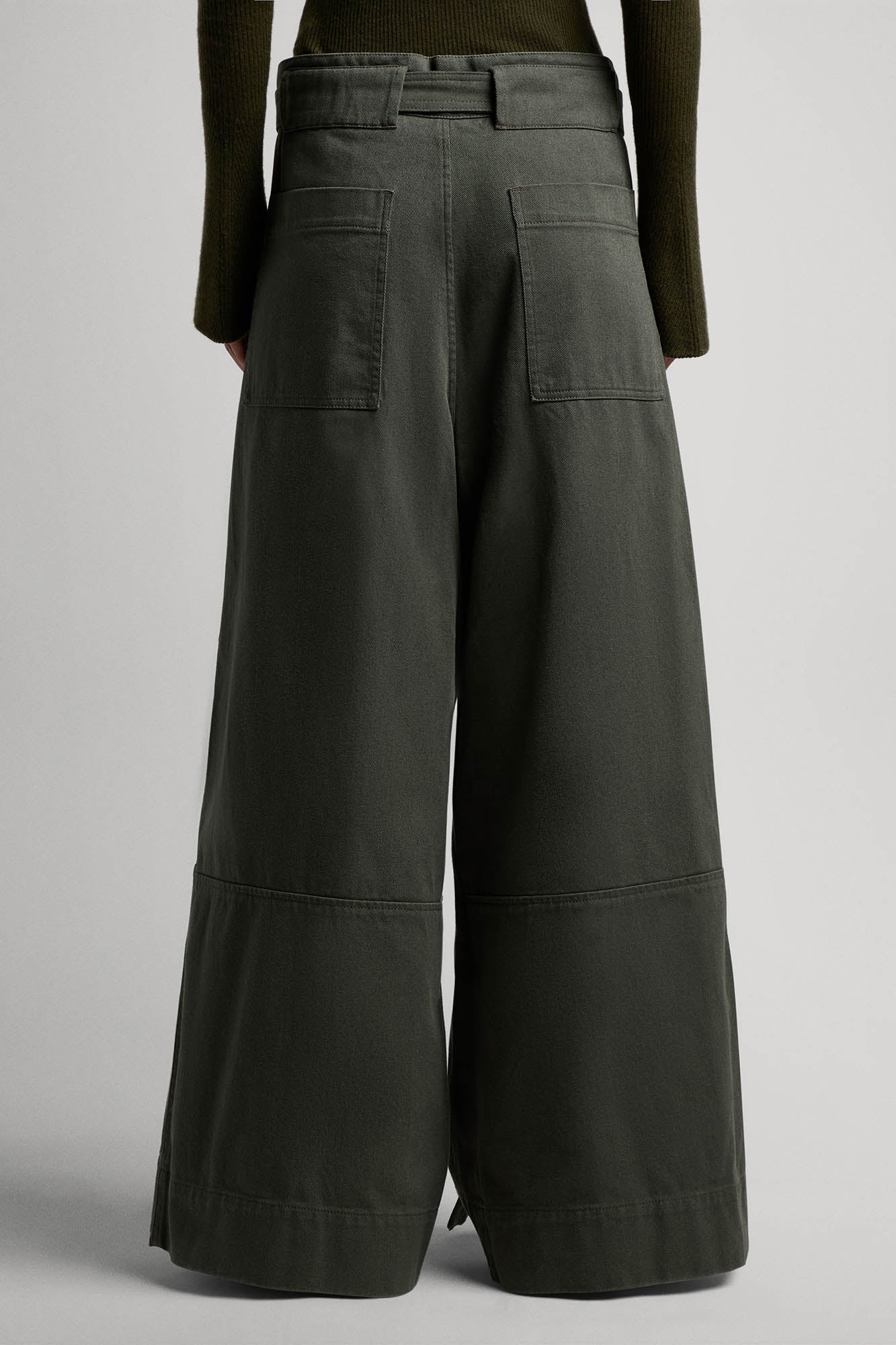 Sa Su Phi Giorgia pantaloni cargo cotone verde militare