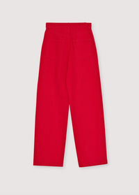 The New Society Denim Wide Pantaloni Tulip Red denim