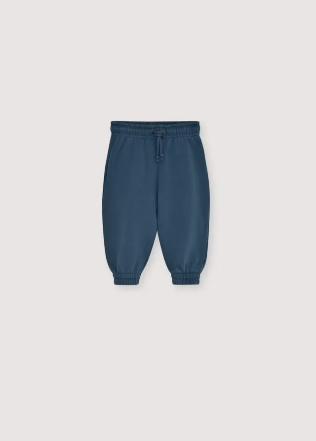 The New Society TNS Logo pantaloni tuta neonato blu cotone