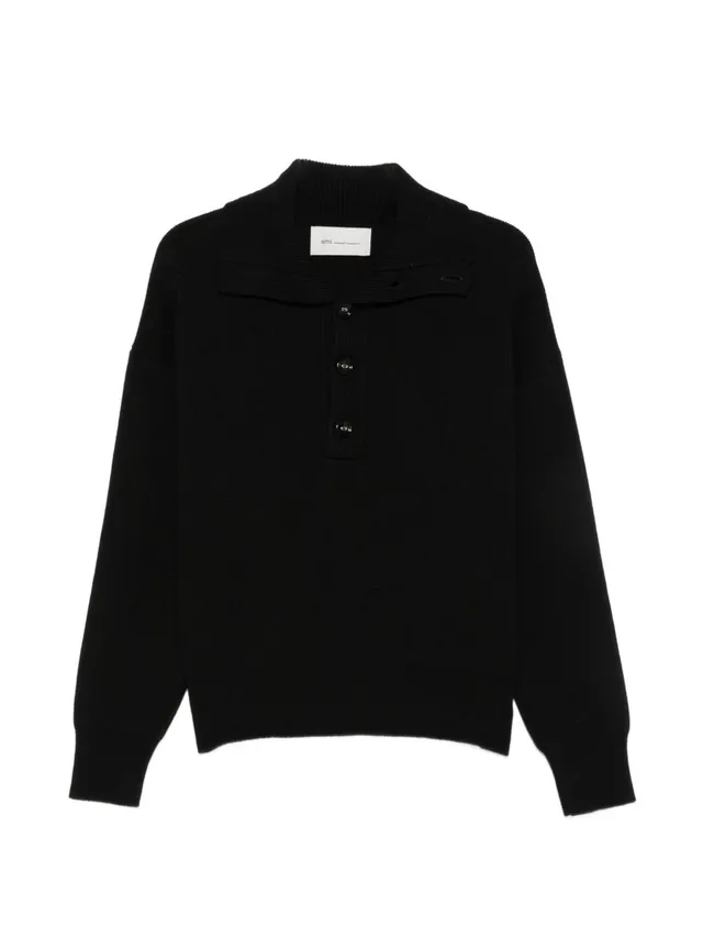 Ami UKS885 maglia nera uomo cotone