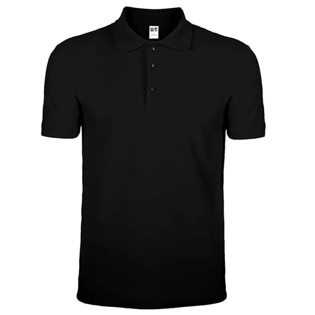 Mr. Gadgets Uomo Manica Corta polo nera cotone 180