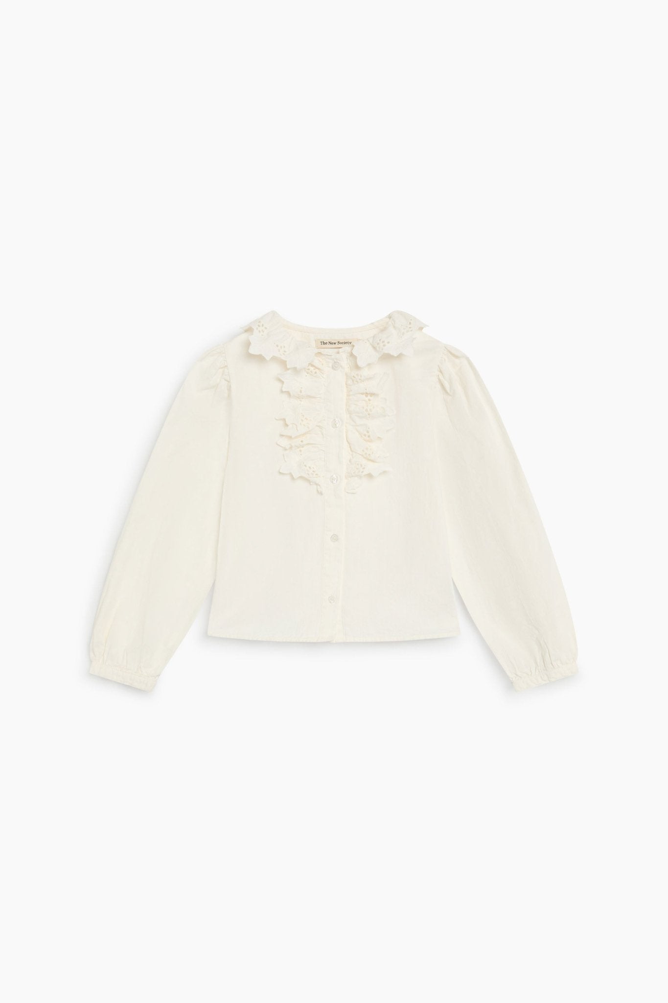 The New Society Soleil blusa bambina cotone bianco Whisper