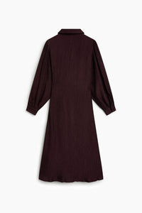 THE NEW SOCIETY Halo Woman Dress abito midi bordeaux viscosa