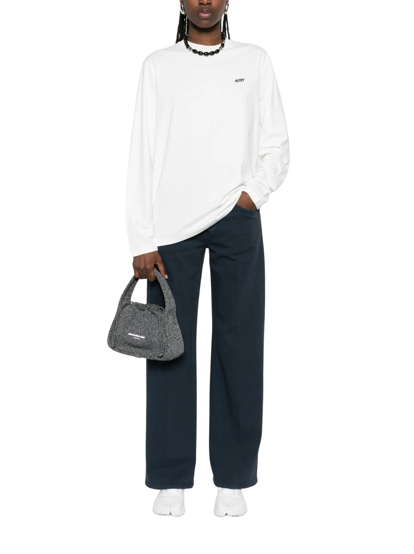 Autry LSPX maglia maniche lunghe bianca cotone