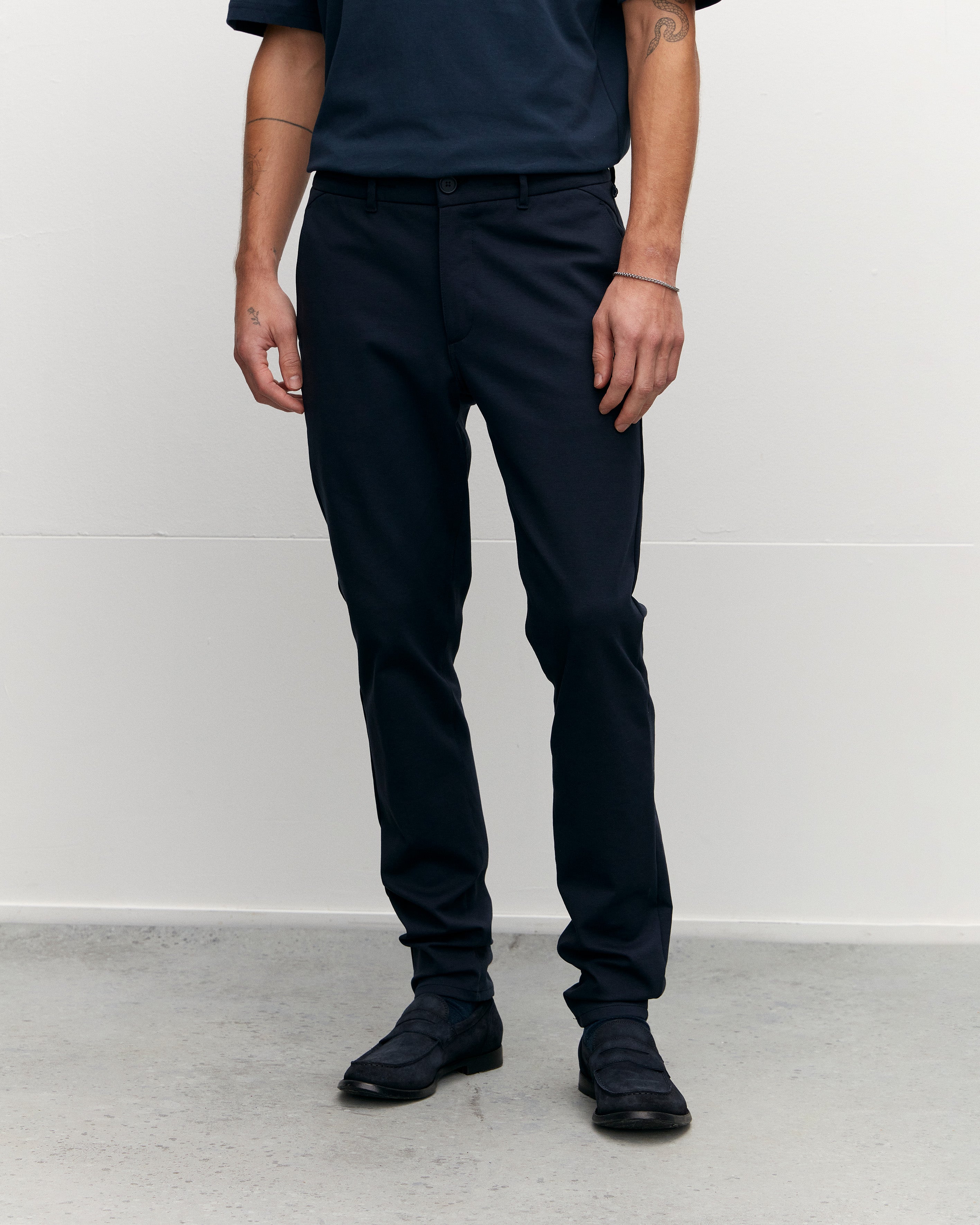 Goodpeople Bruno pantaloni blu navy elasticizzati