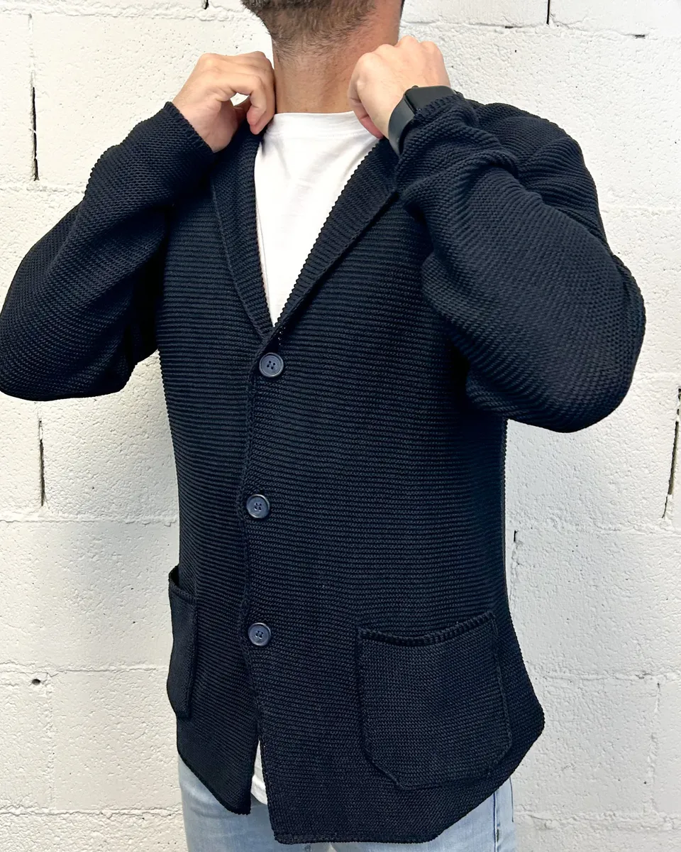 ONLYONE OVER-D 3 Bottoni cardigan blu taglia M