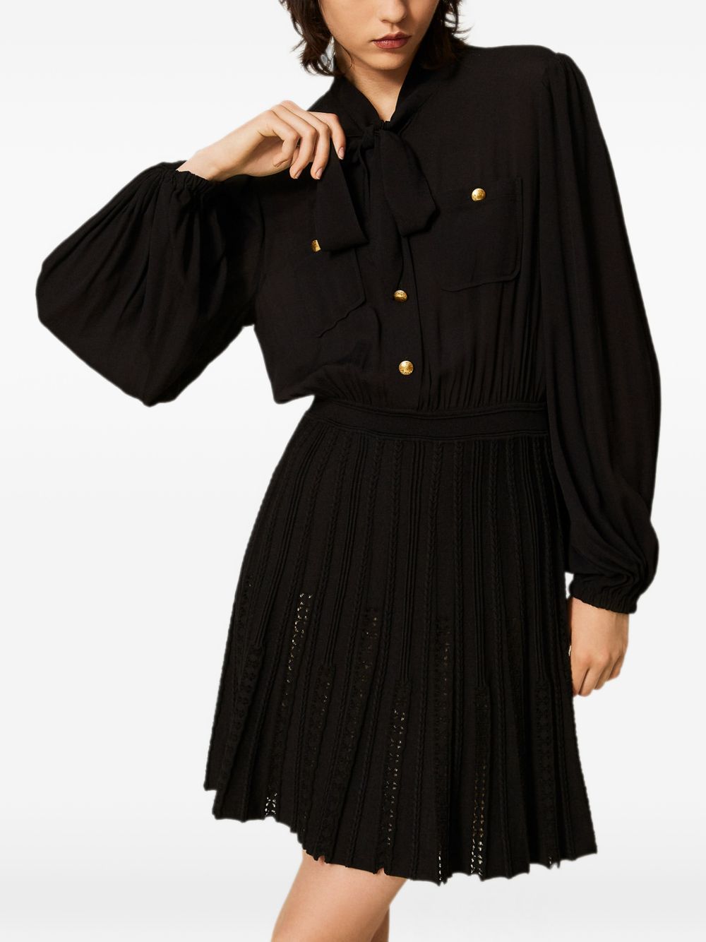 Twinset 262TP3081 abito corto nero