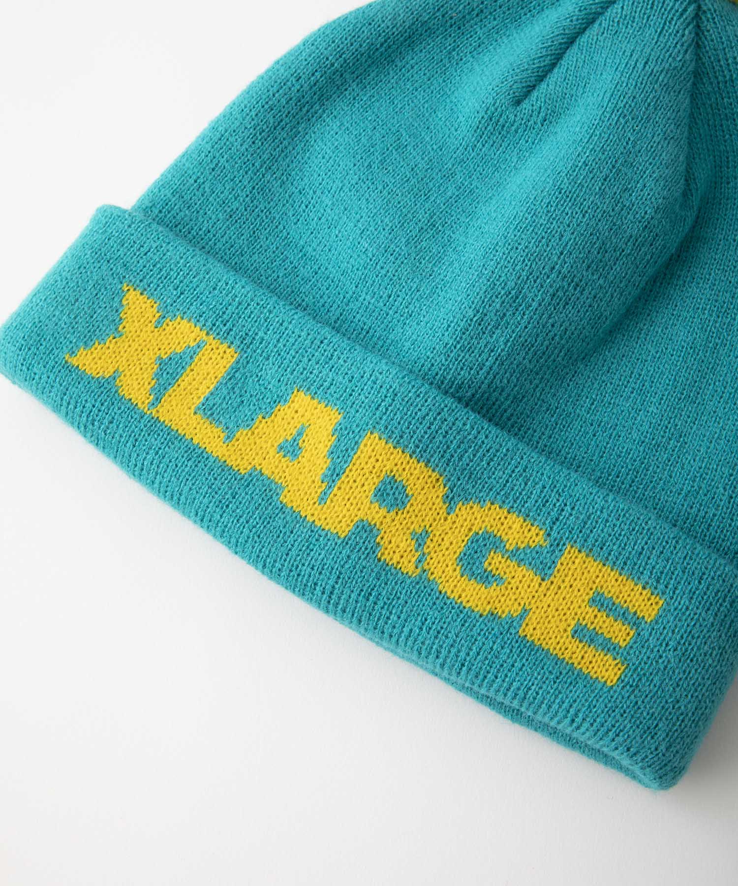 X-Large Standard Logo berretto con pon pon blu taglia unica acrilico