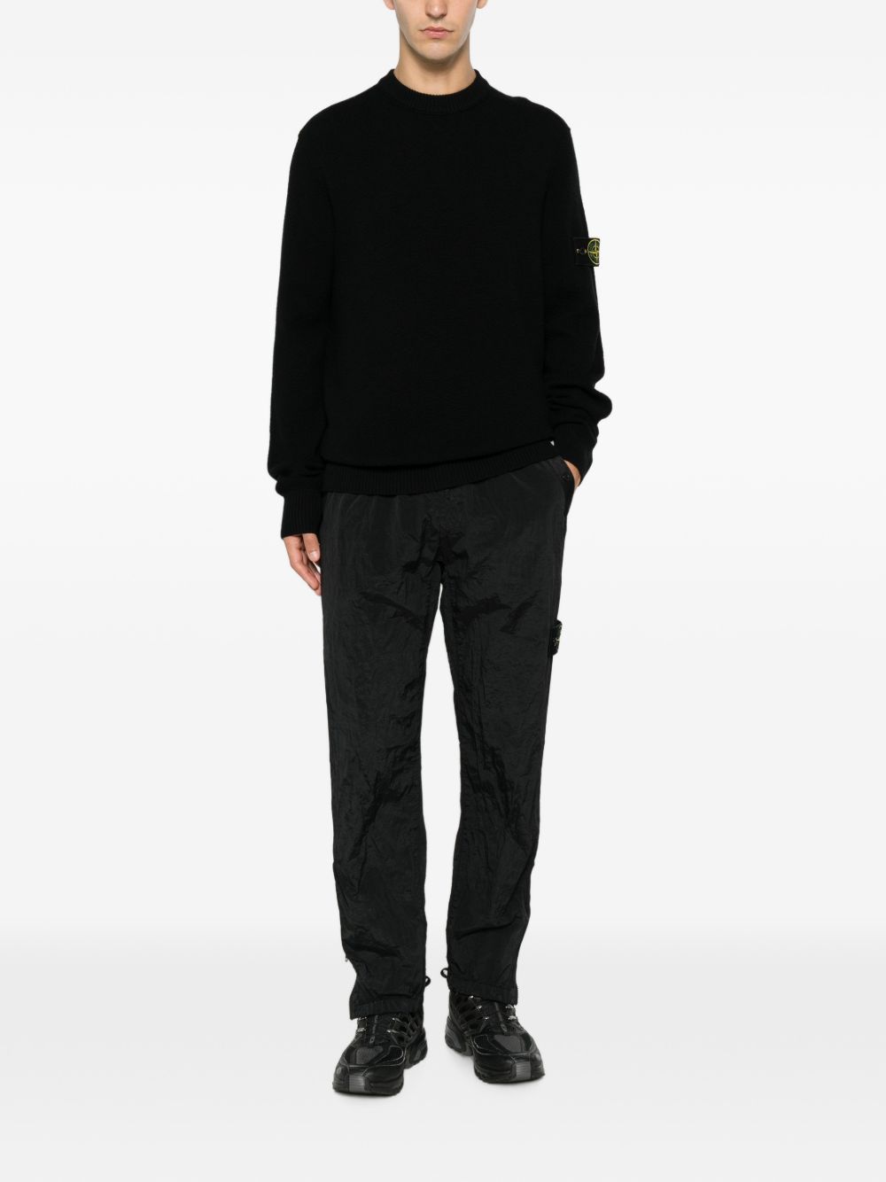 Stone Island L2S155100011 Maglione Nero Lana Uomo