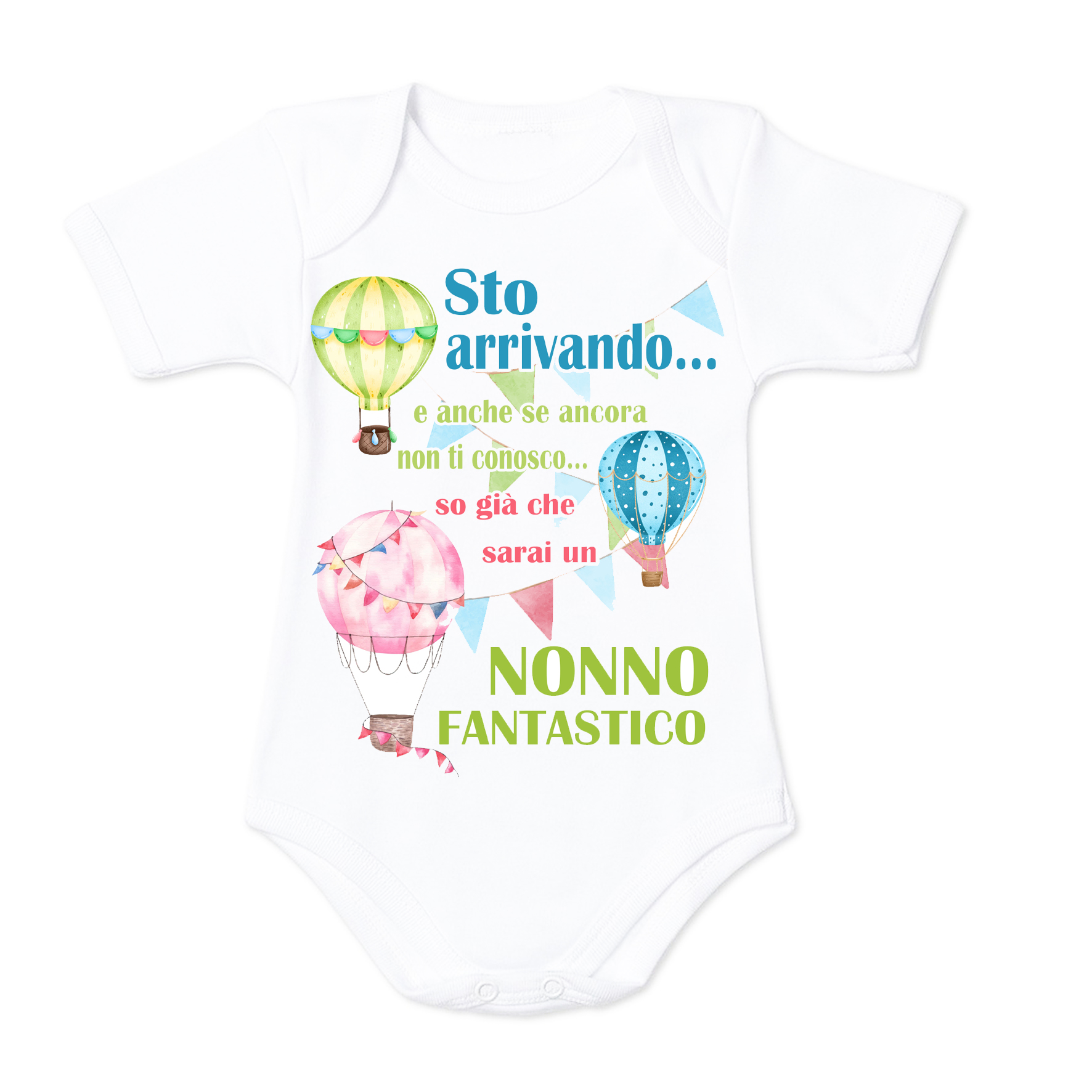 Mr. Gadgets Sto Arrivando body neonato cotone mongolfiera