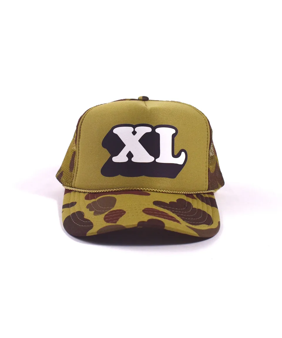 X-Large Bubble Logo cappello trucker nero