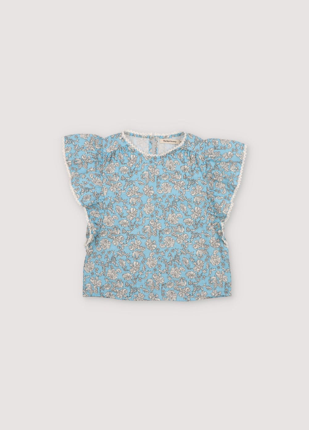 THE NEW SOCIETY Melina Blouse camicetta 6 anni Peony Powder Blue Print