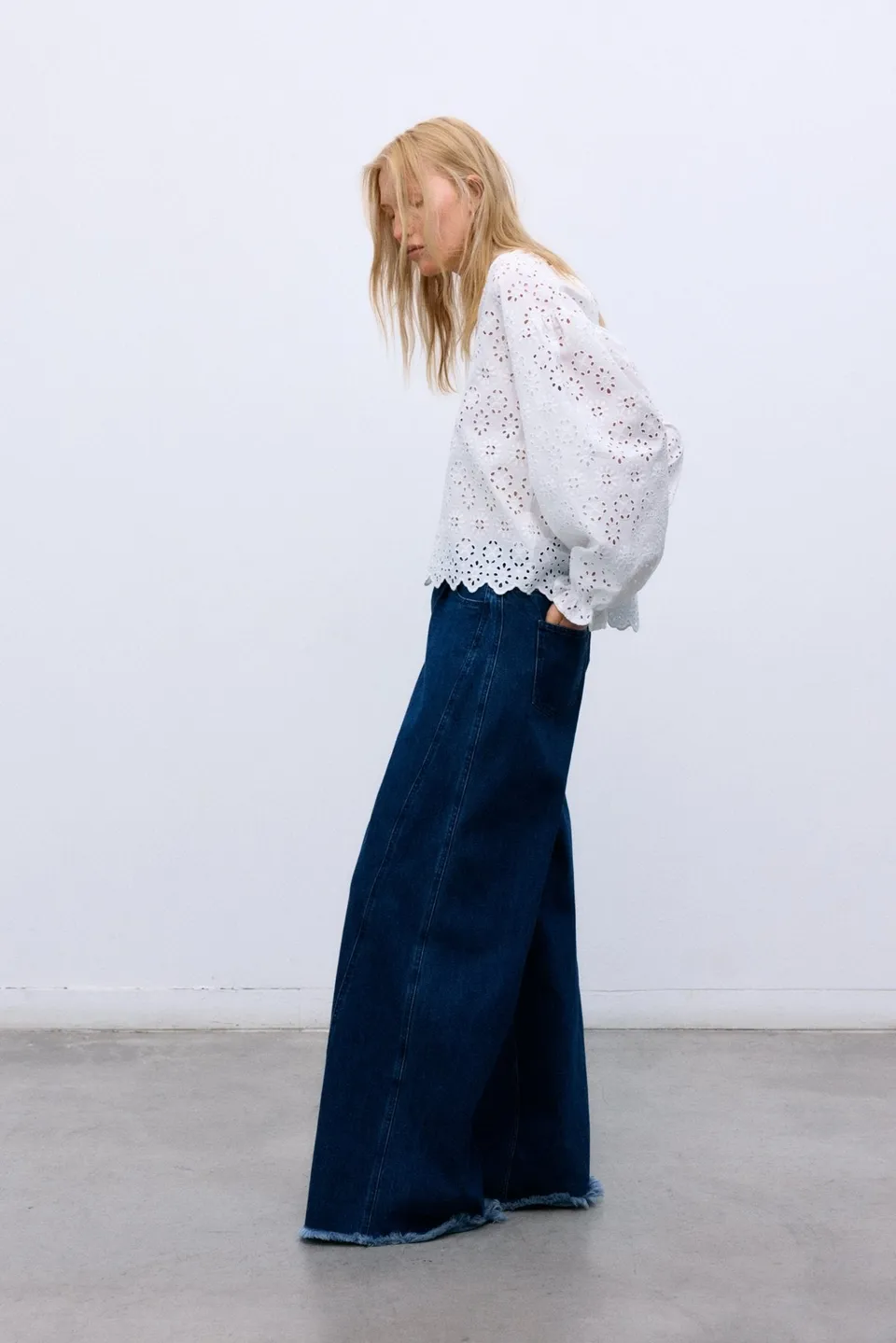 The New Society Sakura blusa donna cotone bianca