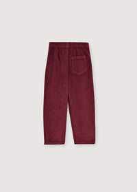 THE NEW SOCIETY Nicol pantaloni velluto Plum Fantasy cotone