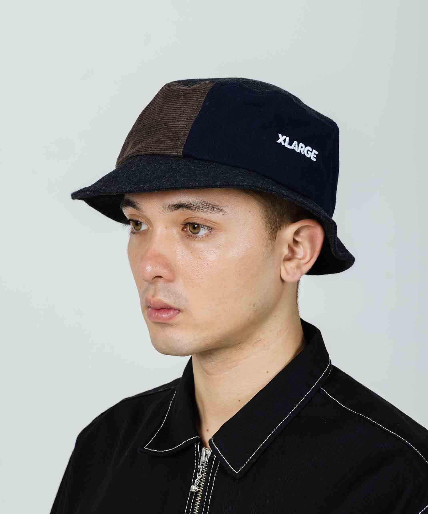X-Large Paneled Wool cappello di lana oliva