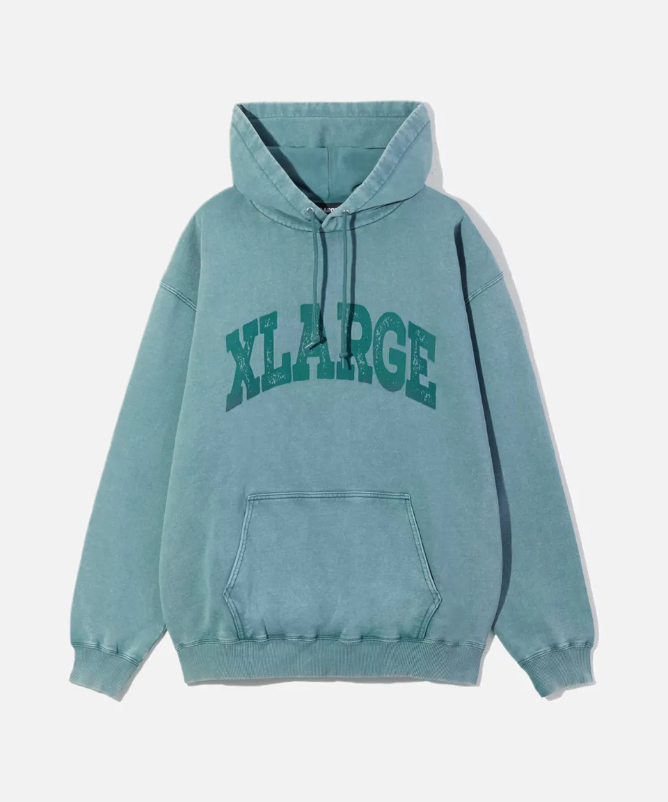 X-Large Collage Logo felpa cappuccio cotone