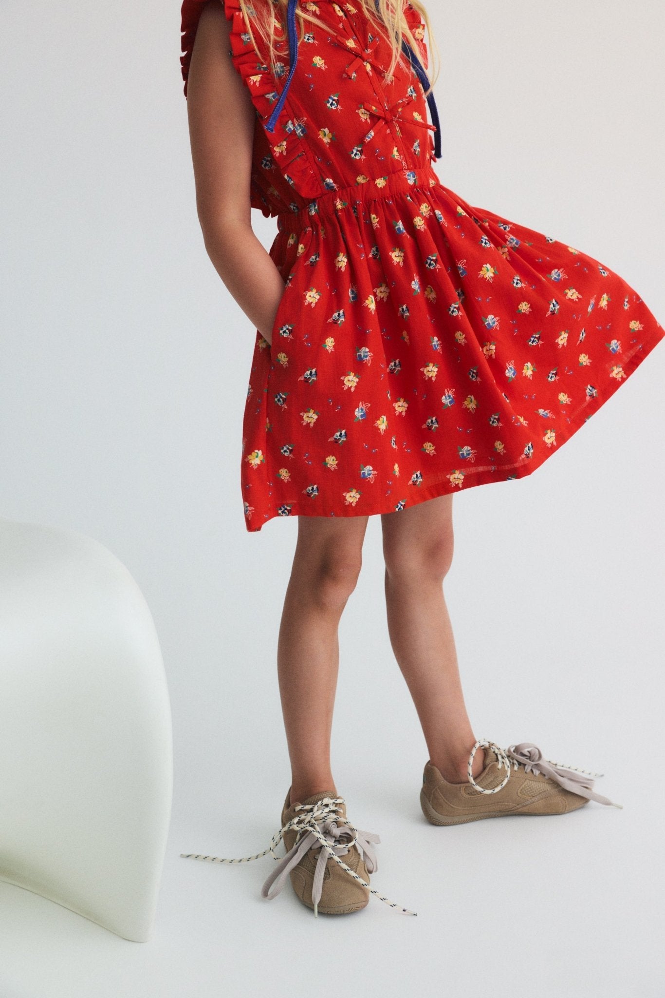 The New Society Amapola vestito bambina fiori bio