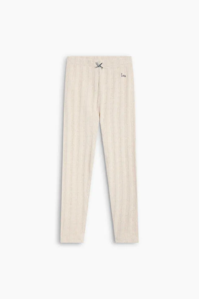 The New Society TNS legging Whisper White Melange cotone
