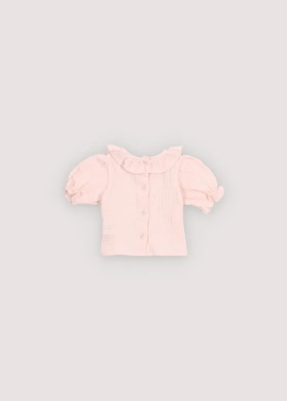 The New Society Campanilla camicetta neonato rosa garza