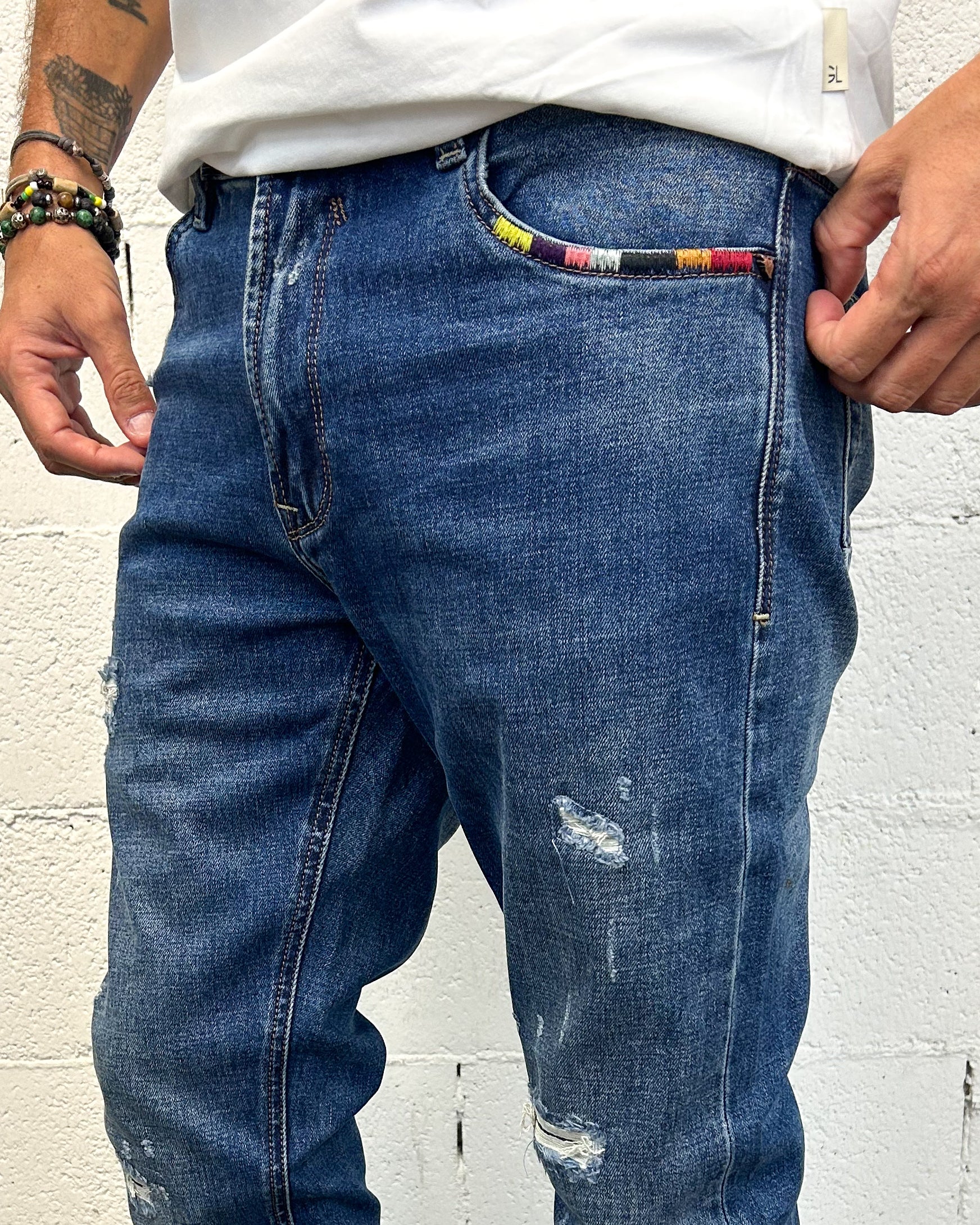 ONLYONE Bruce 102 Gianni Lupo jeans rainbow 44