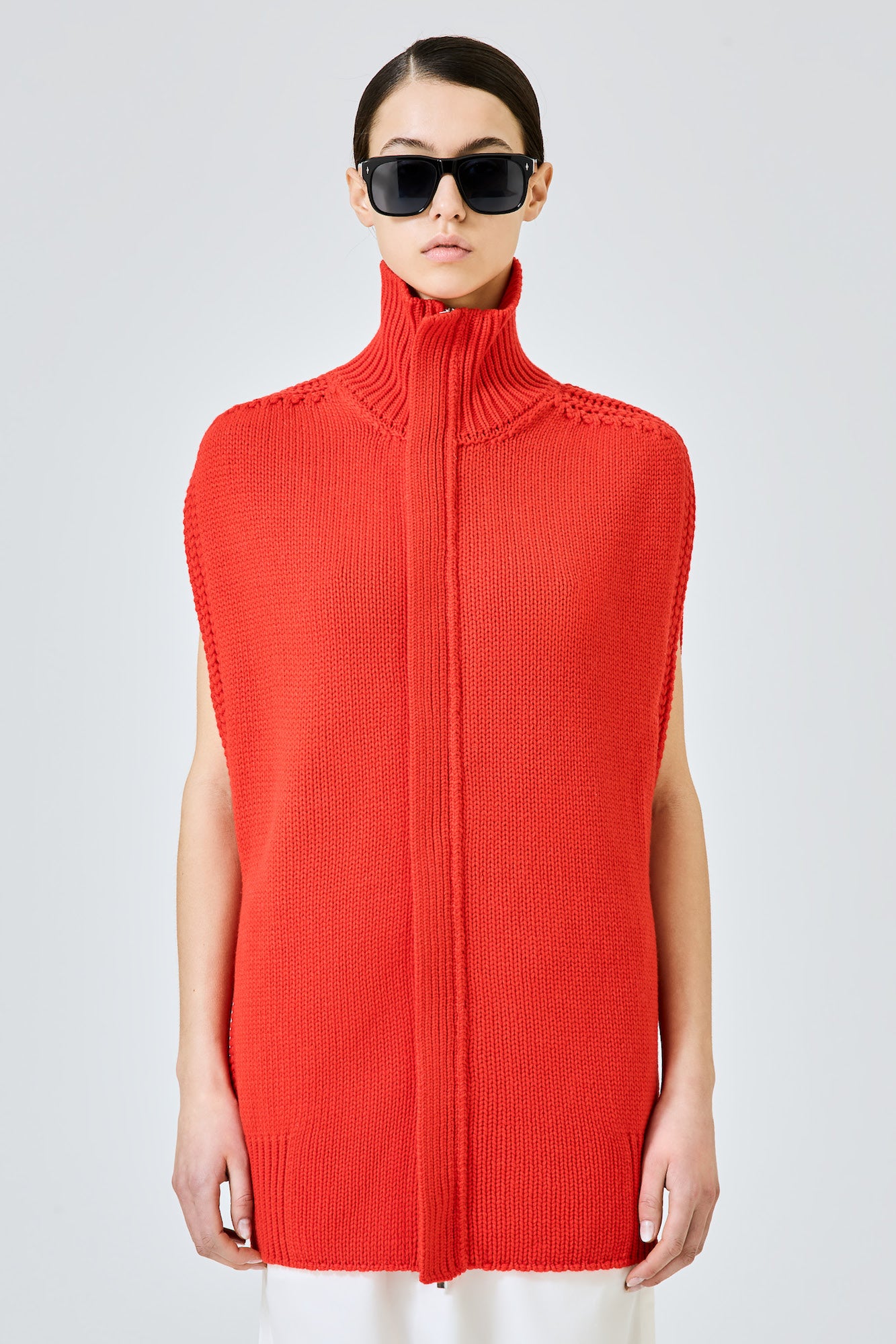 Sa Su Phi Matilda cardigan cashmere rosso senza maniche