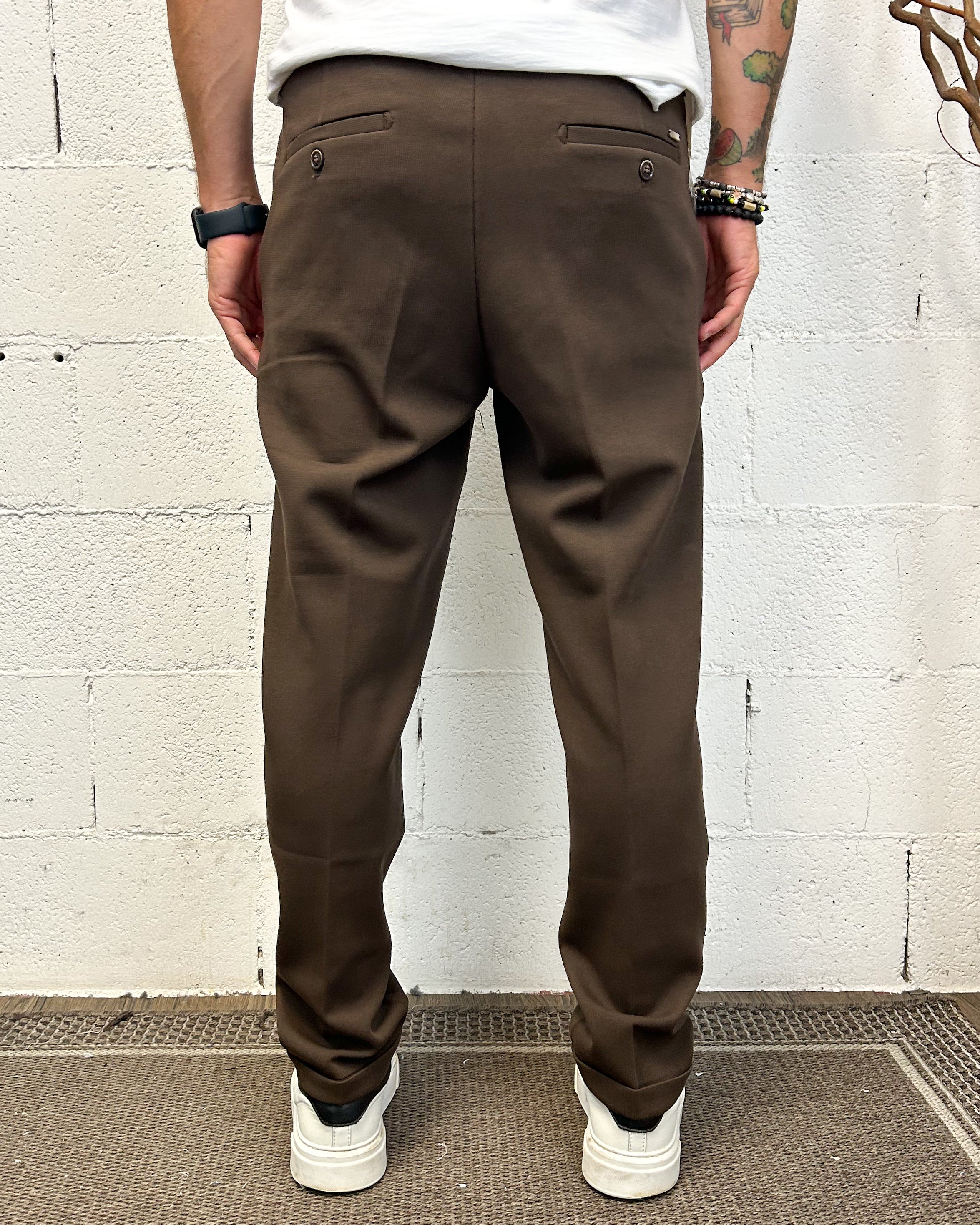 ONLYONE GIANNI LUPO Capri pantalone chino coffee vestibilità regolare