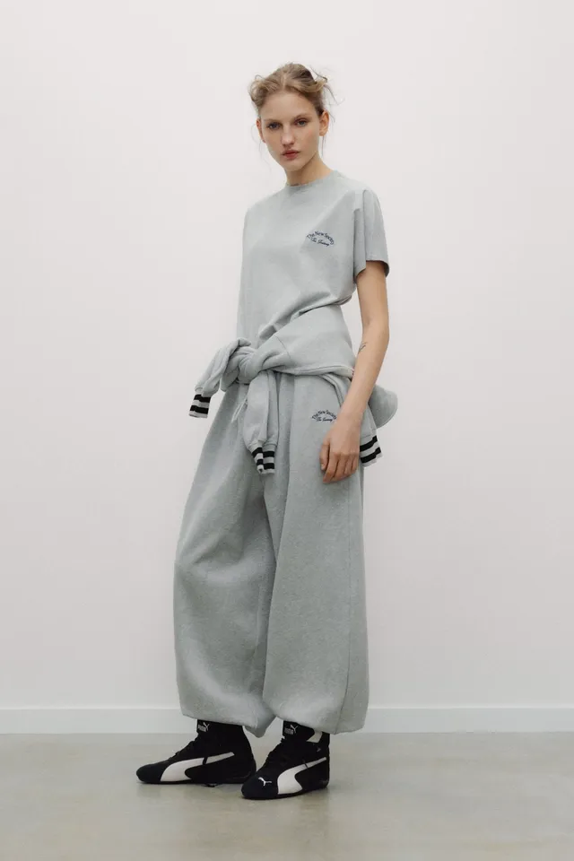 The New Society Mochi pantaloni jogging Grigio cotone