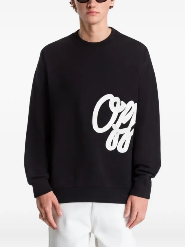 Off-White 44MHE212F26 maglia nera uomo