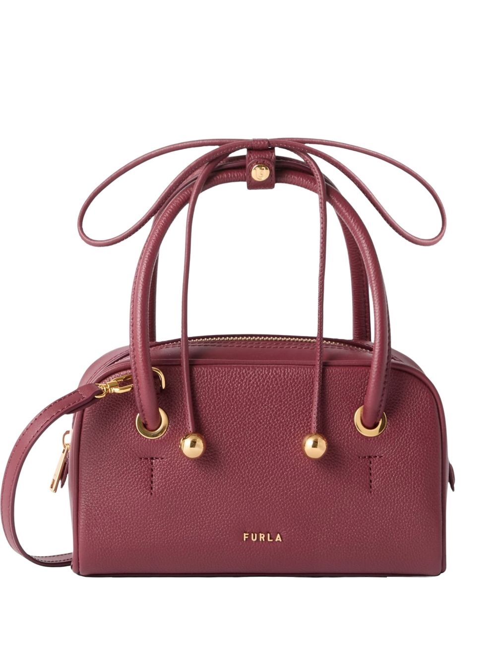 Furla WE00915 borsa a mano rossa pelle martellata