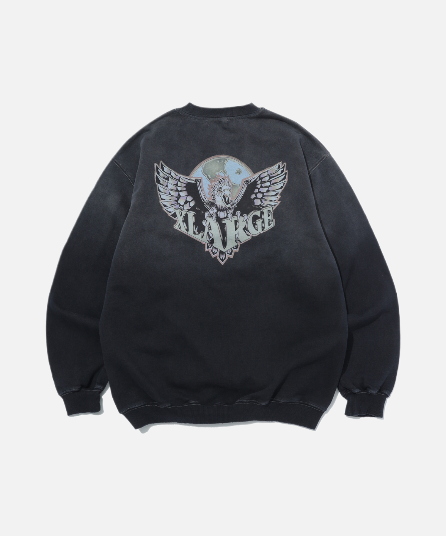 X-Large Eagle Wings felpa girocollo oliva cotone