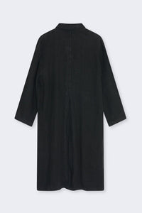 The New Society Melissa Midnight Black trench donna lino nero