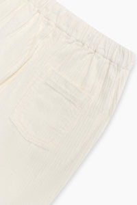 The New Society Elio Corduroy Trouser Whisper White pantaloni cotone