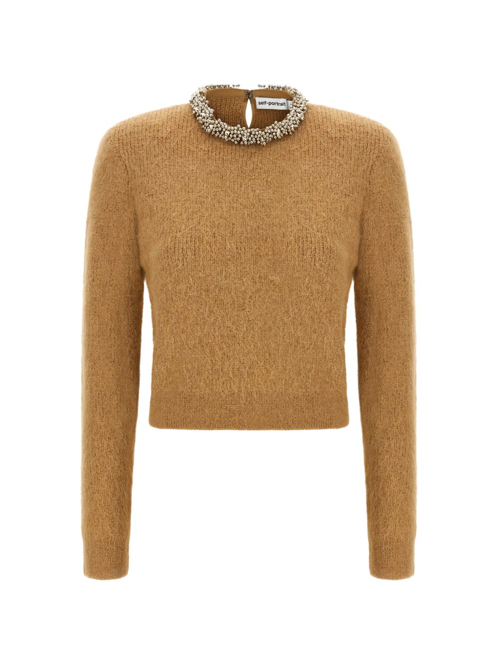 Self-Portrait AW26-094T maglia donna marrone