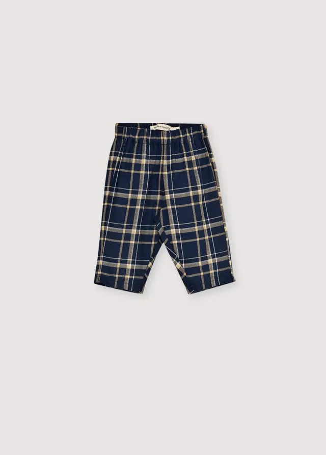 The New Society John Pantalone Neonato Quadri Blu 6M