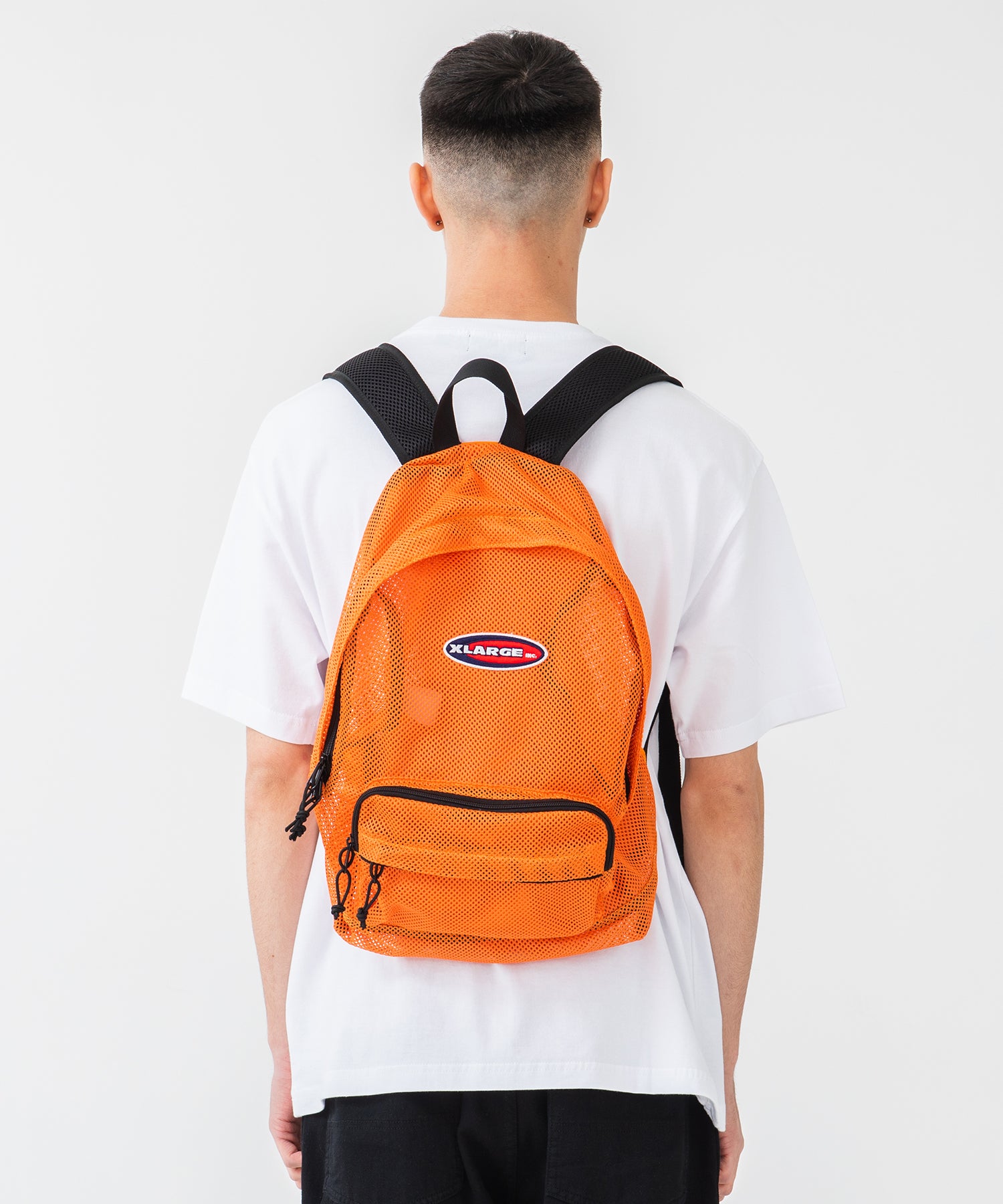 X-Large Patched Mesh Backpack zaino nero mesh