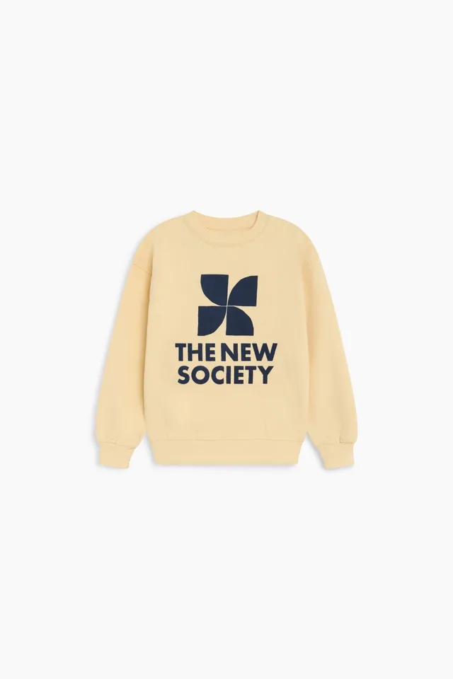 The New Society TNS Logo Sunlight felpa ragazzo cotone gialla