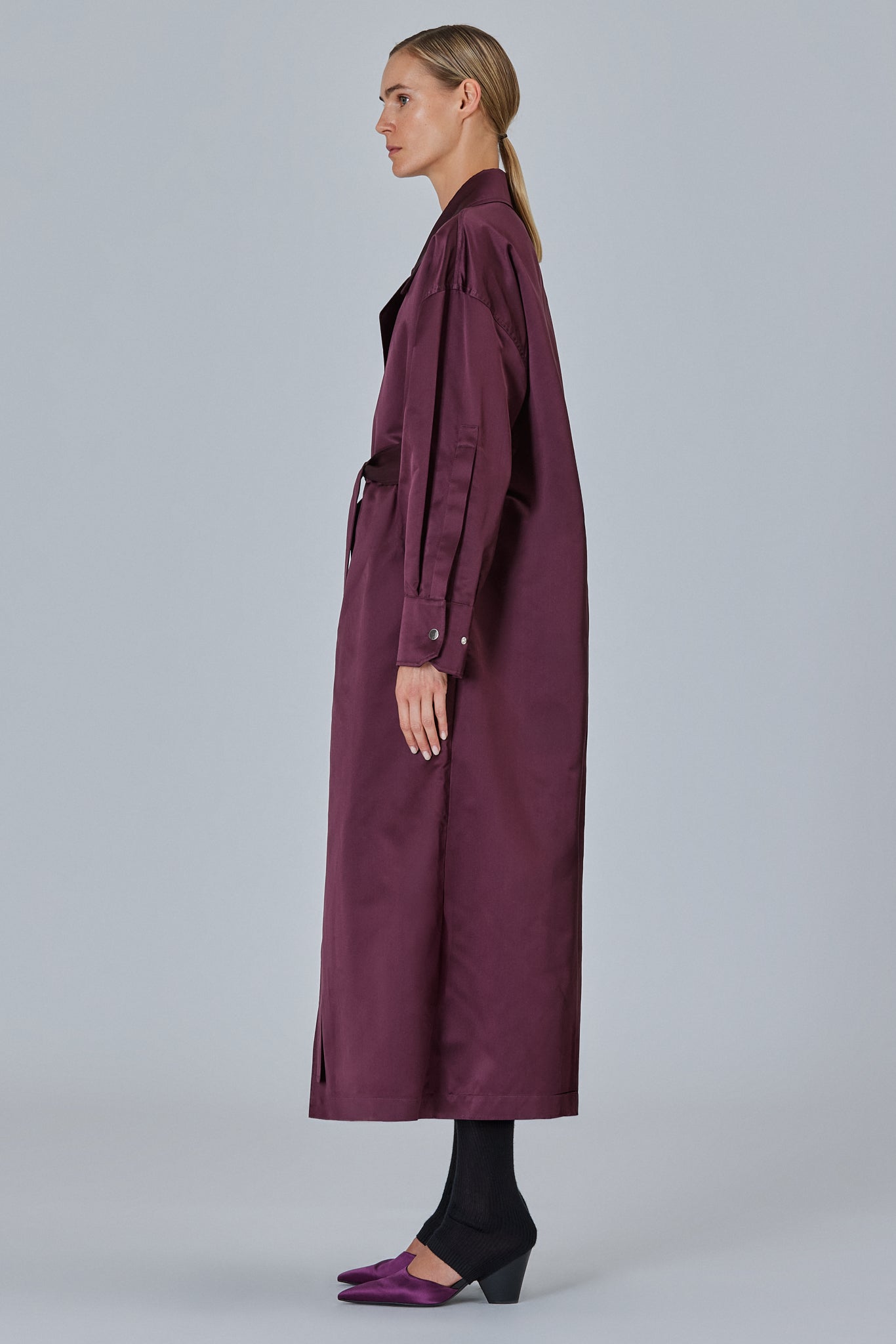 Sa Su Phi Valentina Trench Duchesse di Seta A-Line