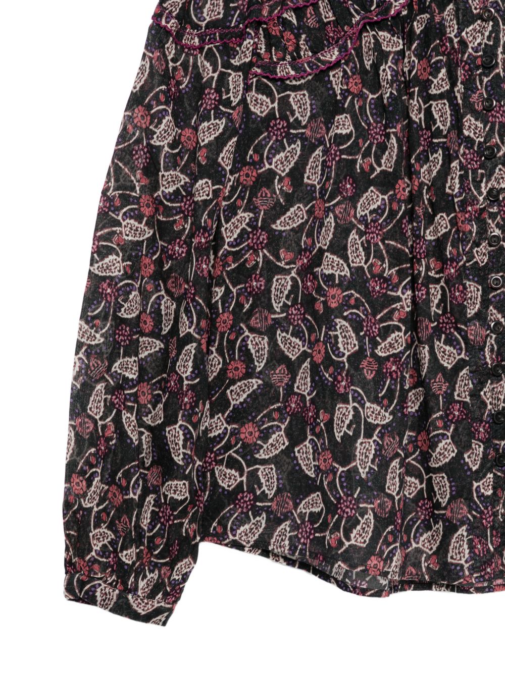 Marant Étoile HT0681FA top nero lampone donna