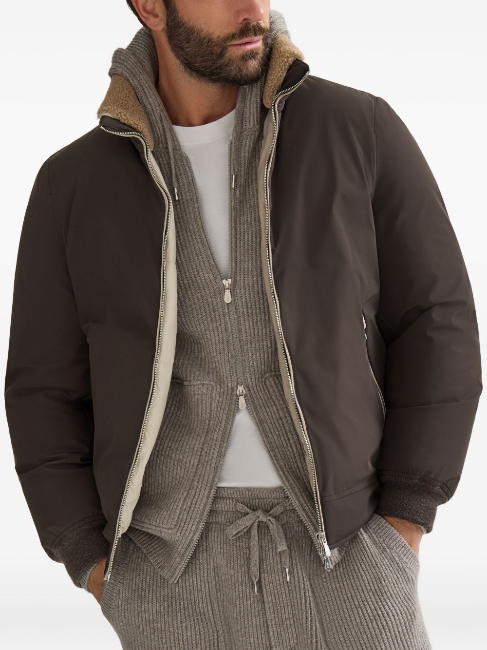 Brunello Cucinelli MV4061606 piumino uomo marrone
