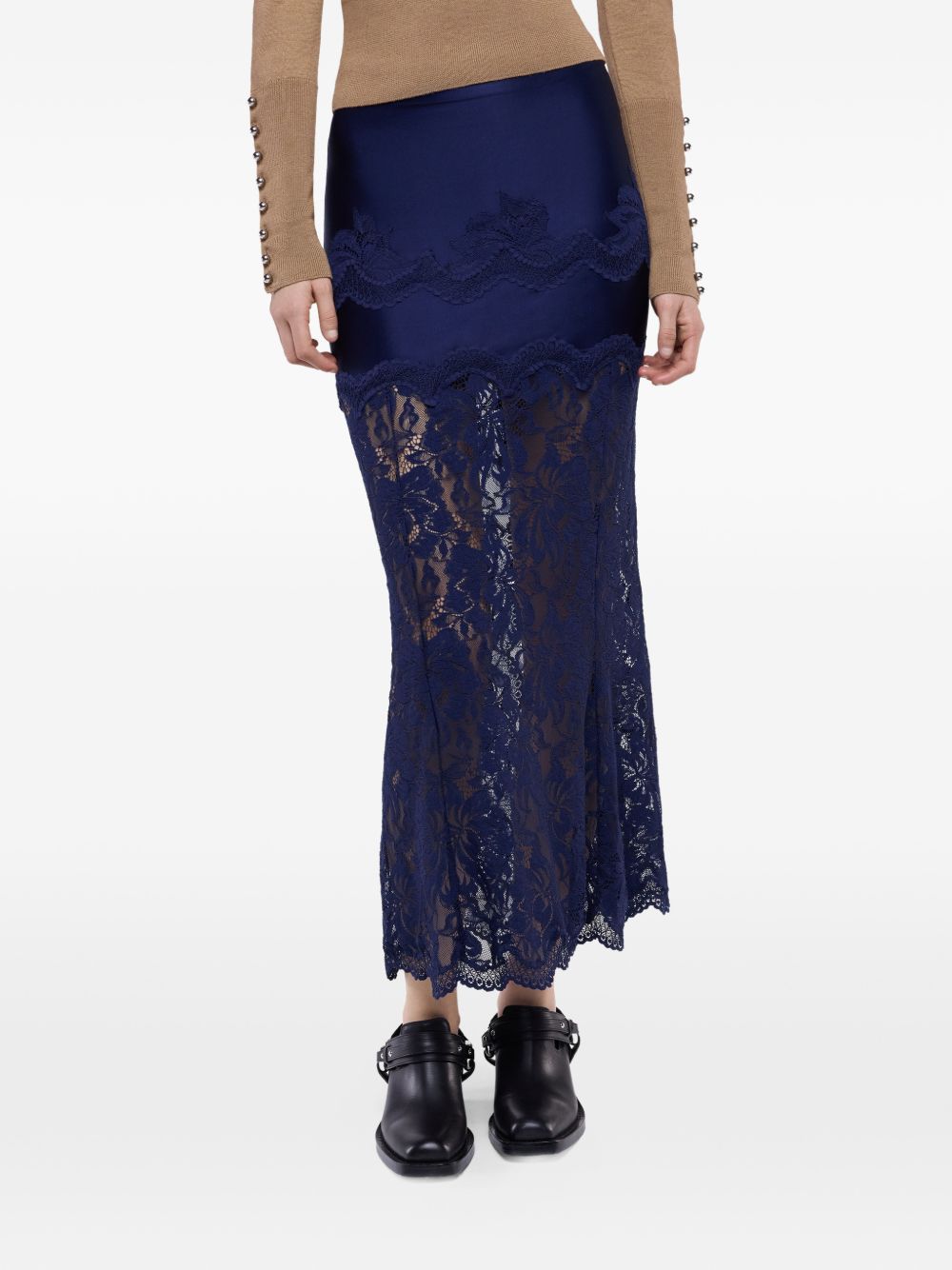 Rabanne 26AJJU021PA0170 gonna corta blu