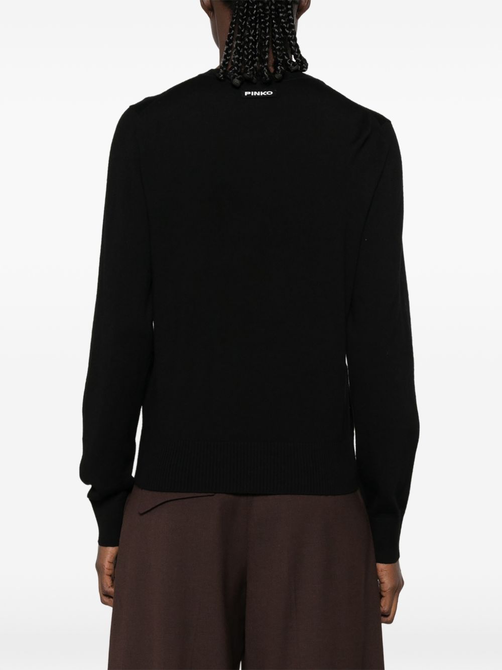 Pinko 107262 maglia nera donna manica lunga