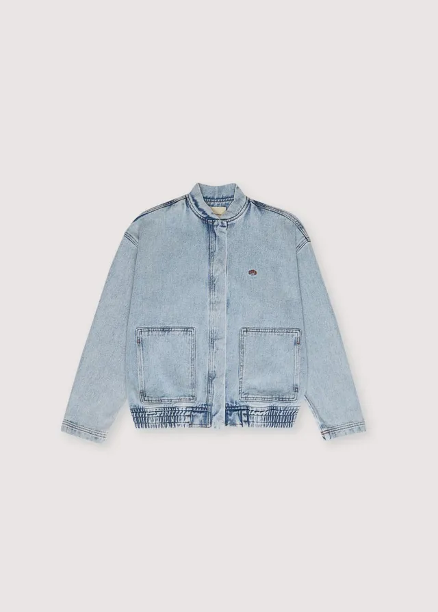 The New Society Chios Teen Bomber giacca 12 anni denim cotone